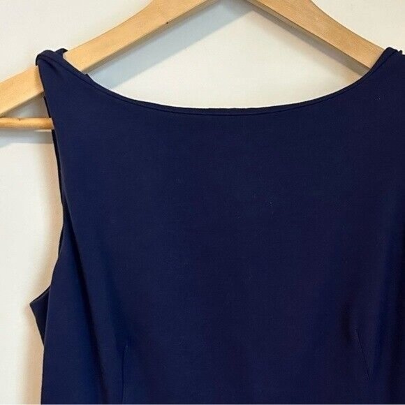 MM LaFleur Lydia Shift Dress Twist Strap Navy Midnight Indigo Women’s Size 0 - Picture 13 of 13